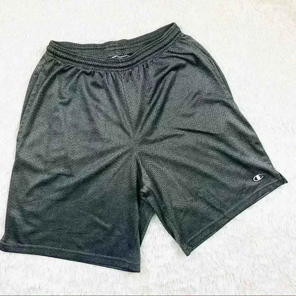 Champion Dark Gray Mesh Elastic Drawstring Waist … - image 4